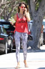 ALESSANDRA AMBROSIO Out and About in Brentwood 08/30/2015