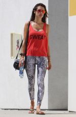 ALESSANDRA AMBROSIO Out and About in Brentwood 08/30/2015