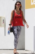 ALESSANDRA AMBROSIO Out and About in Brentwood 08/30/2015