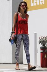 ALESSANDRA AMBROSIO Out and About in Brentwood 08/30/2015