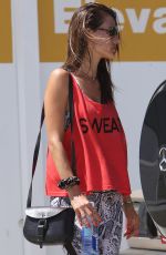 ALESSANDRA AMBROSIO Out and About in Brentwood 08/30/2015