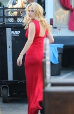 ALICE EVE on the Set of a New Move in West Hollywood 08/30/2015