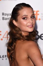 ALICIA VIKANDER at The Danish Girl Premiere at 2015 Toronto International Film Festival 09/12/2015