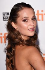 ALICIA VIKANDER at The Danish Girl Premiere at 2015 Toronto International Film Festival 09/12/2015