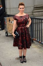 ALYSSA MILANO Arrives at Project Runway Fashion Show at NYFW 09/11/2015