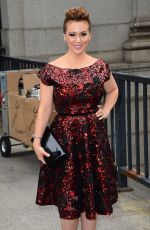 ALYSSA MILANO Arrives at Project Runway Fashion Show at NYFW 09/11/2015