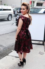 ALYSSA MILANO Out at New York Fashion Week in New York 09/11/2015