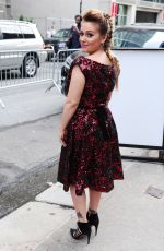 ALYSSA MILANO Out at New York Fashion Week in New York 09/11/2015