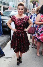 ALYSSA MILANO Out at New York Fashion Week in New York 09/11/2015