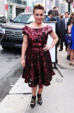 ALYSSA MILANO Out at New York Fashion Week in New York 09/11/2015