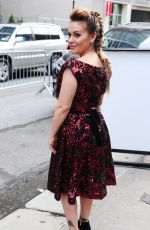 ALYSSA MILANO Out at New York Fashion Week in New York 09/11/2015