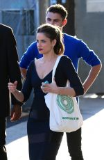 AMANDA PEET Arrives at Jimmy Kimmel Live! in Hollywood 09/02/2015