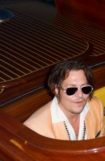 AMBER HEARD and Johny Depp at Boat Ride in Venice 09/06/2015
