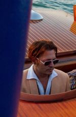 AMBER HEARD and Johny Depp at Boat Ride in Venice 09/06/2015