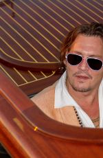 AMBER HEARD and Johny Depp at Boat Ride in Venice 09/06/2015