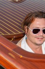 AMBER HEARD and Johny Depp at Boat Ride in Venice 09/06/2015