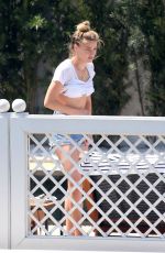 AMBER HEARD in Bikini Bottoms at a Pool in Rio De Janeiro 09/24/2015