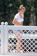 AMBER HEARD in Bikini Bottoms at a Pool in Rio De Janeiro 09/24/2015