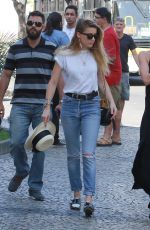 AMBER HEARD Out Shopping on the Streets of Lapa in Rio De Janeiro 09/22/2015
