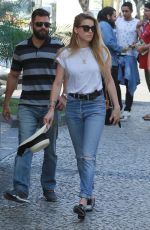 AMBER HEARD Out Shopping on the Streets of Lapa in Rio De Janeiro 09/22/2015