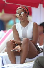 ANGELA SIMMONS in Bikini at a Beach in Miami 09/19/2015