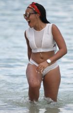 ANGELA SIMMONS in Bikini at a Beach in Miami 09/19/2015