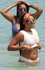 ANGELA SIMMONS in Bikini at a Beach in Miami 09/19/2015
