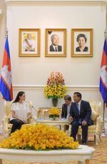 ANGELINA JOLIE at Peace Palace in Phnom Penh 09/17/2015