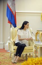 ANGELINA JOLIE at Peace Palace in Phnom Penh 09/17/2015