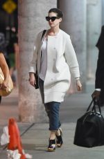 ANNE HATHAWAY at JFK Airport in New York 09/17/2015