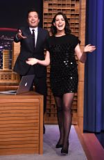 ANNE HATHAWAY at Tonight Show with Jimmy Fallon in New York 09/22/2015