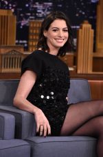 ANNE HATHAWAY at Tonight Show with Jimmy Fallon in New York 09/22/2015