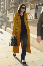 ANNE HATHAWAY Leaves Her Hotel in London 09/27/2015