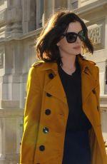 ANNE HATHAWAY Leaves Her Hotel in London 09/27/2015