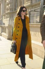 ANNE HATHAWAY Leaves Her Hotel in London 09/27/2015