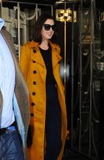 ANNE HATHAWAY Leaves Her Hotel in London 09/27/2015