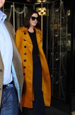 ANNE HATHAWAY Leaves Her Hotel in London 09/27/2015