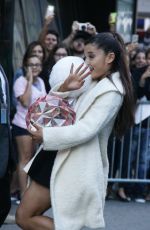 ARIANA GRANDE Leaves Good Morning America Studio in New York 09/15/2015