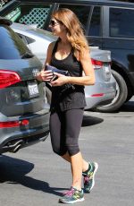 ASHLEY GREENE in Leggings Shopping at Bristol Farms in Los Angeles 09/20/2015