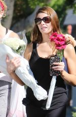 ASHLEY GREENE in Leggings Shopping at Bristol Farms in Los Angeles 09/20/2015