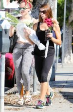 ASHLEY GREENE in Leggings Shopping at Bristol Farms in Los Angeles 09/20/2015