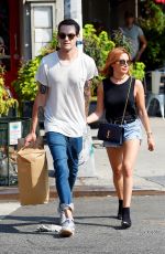 ASHLEY TISDALE in Jeans Shorts Out in New York 09/08/2015