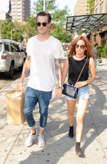 ASHLEY TISDALE in Jeans Shorts Out in New York 09/08/2015
