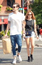ASHLEY TISDALE in Jeans Shorts Out in New York 09/08/2015