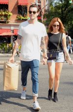 ASHLEY TISDALE in Jeans Shorts Out in New York 09/08/2015
