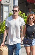 ASHLEY TISDALE in Jeans Shorts Out in New York 09/08/2015
