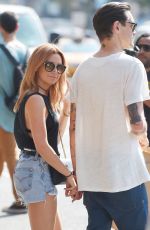 ASHLEY TISDALE in Jeans Shorts Out in New York 09/08/2015