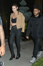 BELLA HADID Night Out in New York 09/08/2015