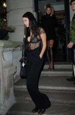 BELLA HADID Night Out in new York 09/14/2015
