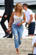 BEYONCE KNOWLESS Out in Beaulieu-sur-mer 09/17/2015
